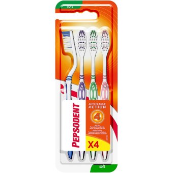 Набор зубных щеток Pepsodent 4 шт/уп