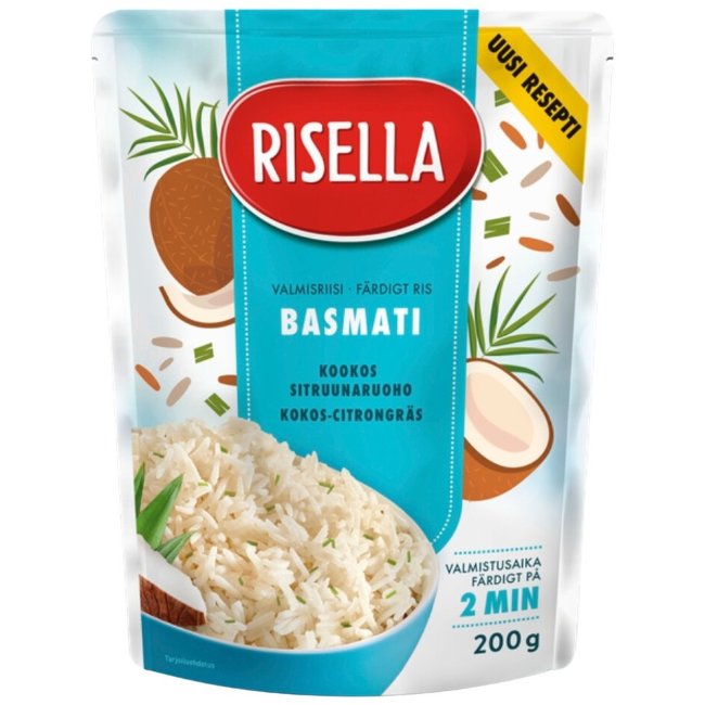 Готовый рис басмати Risella с кокосом и лимонной травой 200 гр