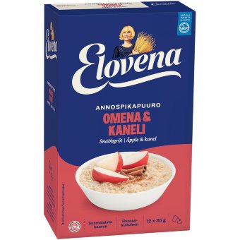 Порционная быстрозавариваемая каша Elovena 420 гр с яблоком и корицей
