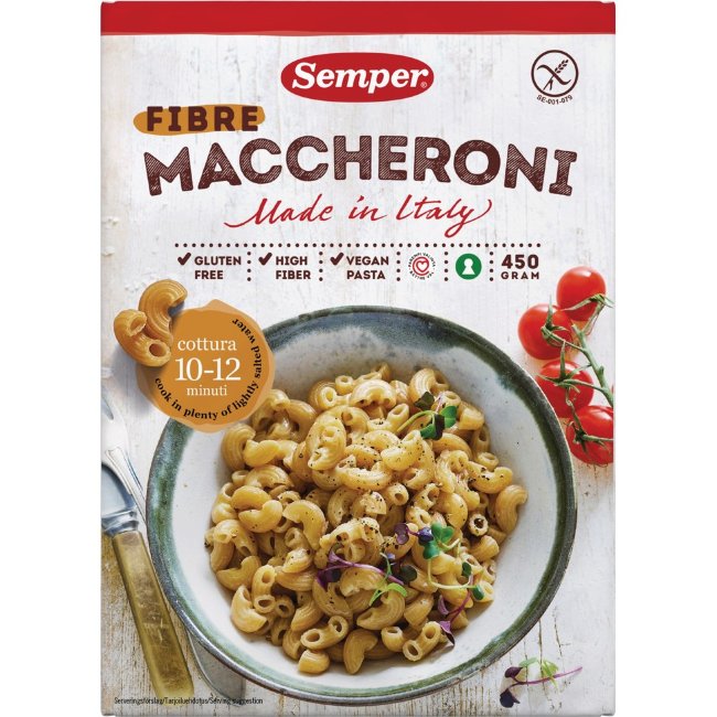 Макароны Semper fiber ( рожки ) 450 гр