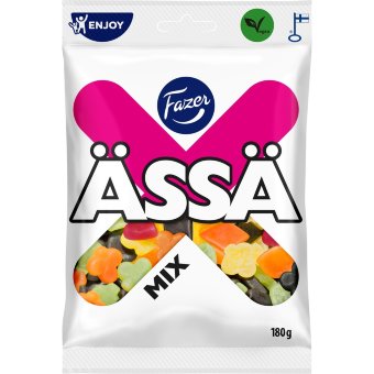 Смесь фруктовых и лакричных конфет Fazer Ässä Mix 180 гр Смесь фруктовых и лакричных конфет Fazer Ässä Mix 180 гр