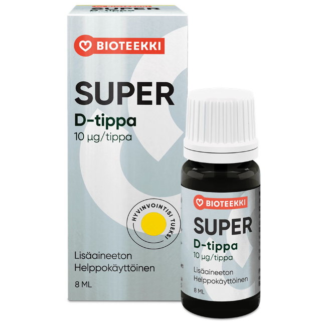 Капли витамин Д3 Bioteekin Teho SUPER D-tipat 8 мл