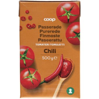 Томаты протёртые Coop с чили и орегано 500 гр Томаты протёртые Coop с чили и орегано 500 гр