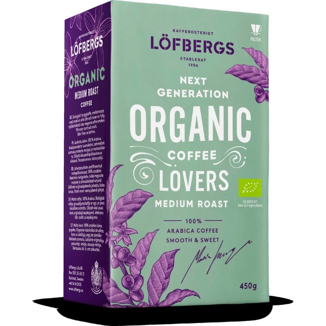 Средней обжарки кофе Löfbergs Organic 450 гр органический