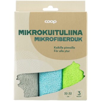 Микрофибровая салфетка Coop 3 шт