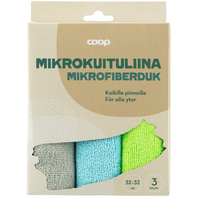 Микрофибровая салфетка Coop 3 шт