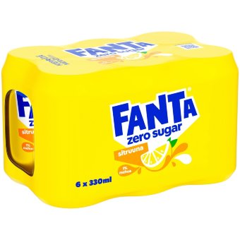 Безалкогольный напиток Fanta Sitruuna Zero (уп 6 шт) 0.33 л