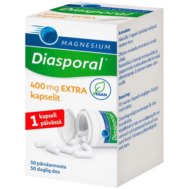 Сильный магний Diasporal Extra 400 мг 50 капсул (Диаспорал)