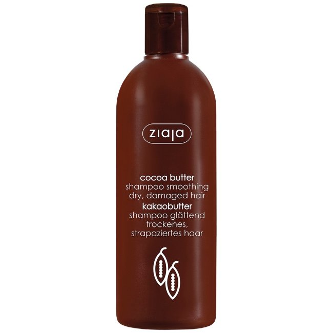 Разглаживающий шампунь с какао Ziaja для сухих, поврежденных или окрашенных волос 400 мл