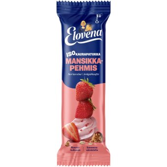 Большой овсяный батончик Elovena с мягкой клубникой 48 гр