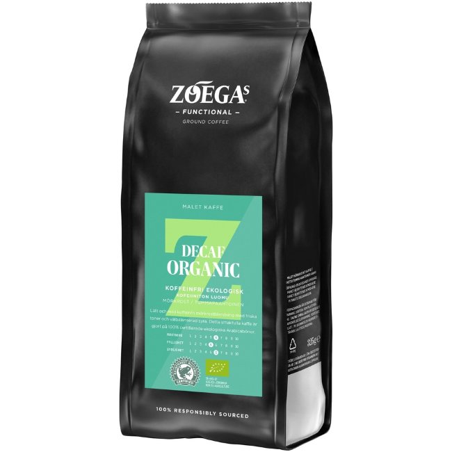 Кофе молотый фильтрованный Zoégas 325 гр без кофеина органический