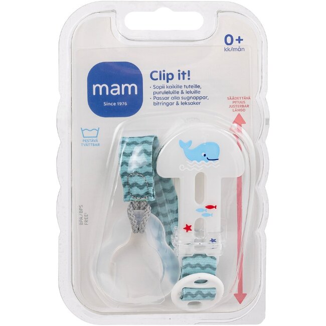 Регулируемая удерживающая лента для пустышки MAM Clip it!