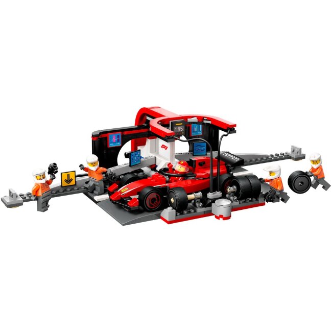 Игровой набор LEGO® City 60443 — остановка на пит-стопе F1® с командой и автомобилем Ferrari