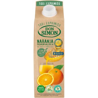 Апельсиновый сок Don Simon Naranja 100% свежевыжатый с мякотью 1 л