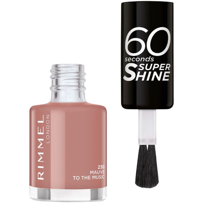 Лак для ногтей Rimmel 60 Seconds Super Shine 8 мл, 230 Mauve to the Music