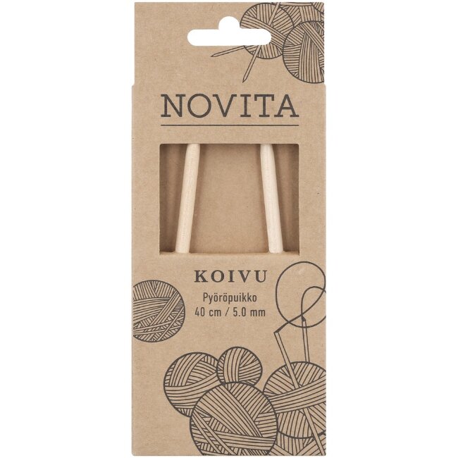 Круговые спицы Novita Pyöröpuikko Koivu 40 см - 5 мм