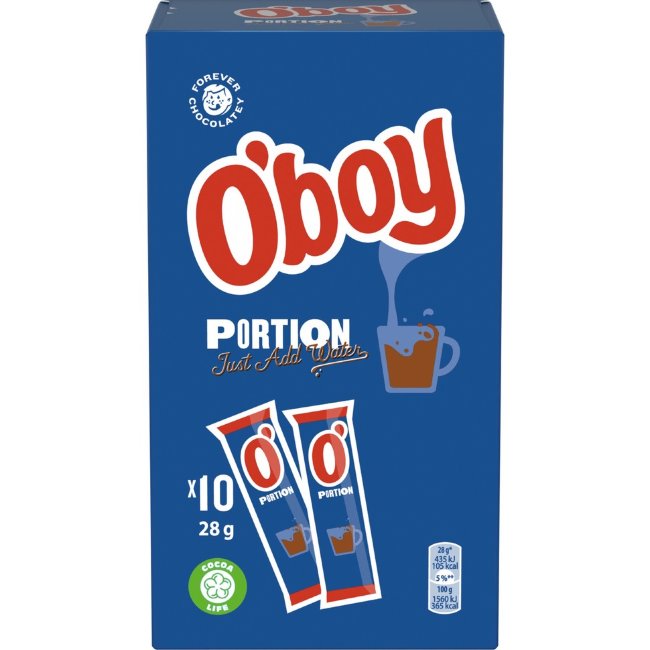 Порционный какао с обезжиренным молоком Oboy 10 шт/уп