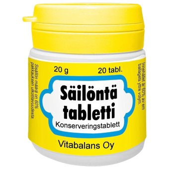 Консервант Vitabalans Säilöntätabletti Vitabalans (в таблетках) 20 шт