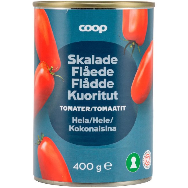Томаты целые очищенные органические Coop Luomu 400 гр