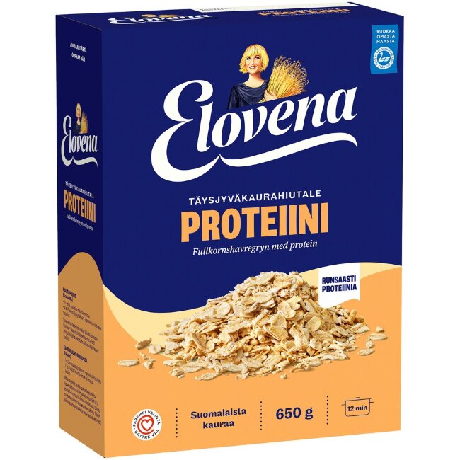 Цельнозерновые овсяные хлопья Elovena 650 гр с протеином