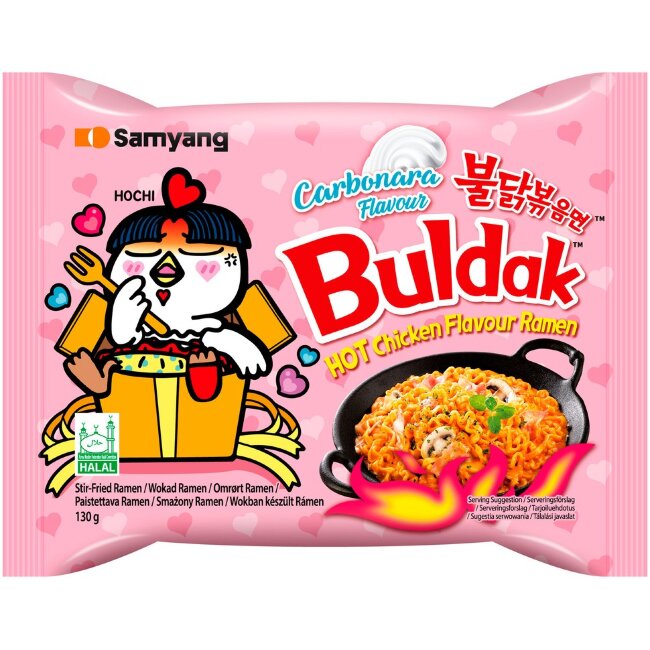 Рамен с острой курицей и карбонара Samyang 130 гр Рамен с острой курицей и карбонара Samyang 130 гр