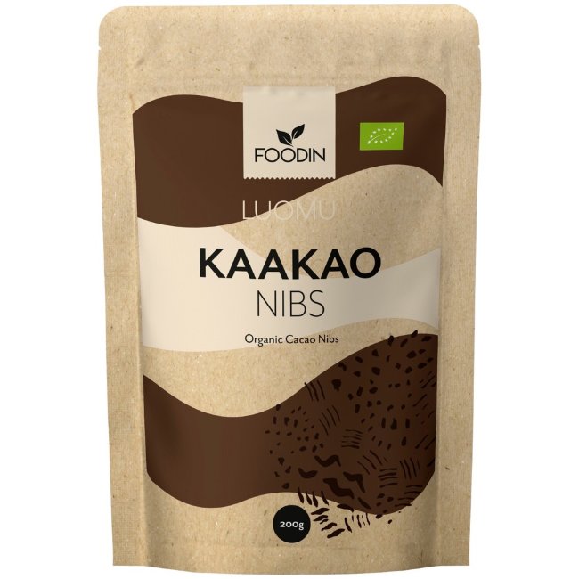 Натуральные какао-бобы Foodin 200 гр