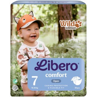 Подгузники на липучках Libero Comfort размер 7, 28 шт, 16-26 кг Подгузники на липучках Libero Comfort размер 7, 28 шт, 16-26 кг