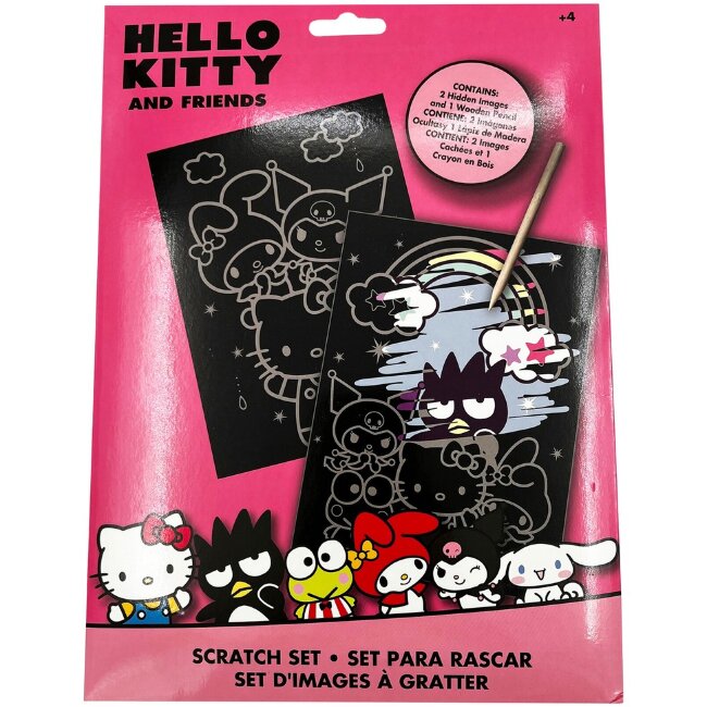 Набор для гравировки Hello Kitty, включает 2 скрытых изображения и 1 деревянную ручку Набор для гравировки Hello Kitty, включает 2 скрытых изображения и 1 деревянную ручку
