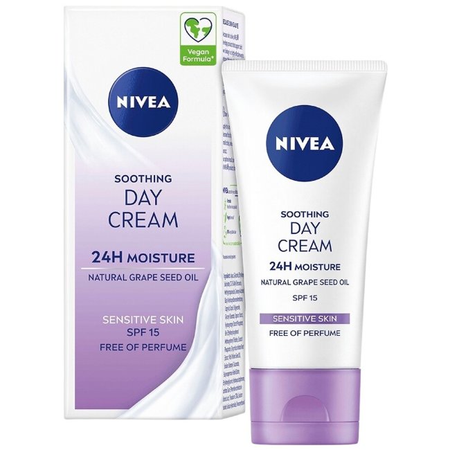 Дневной крем NIVEA 50 мл с успокаивающим эффектом и SPF 15 Дневной крем NIVEA 50 мл с успокаивающим эффектом и SPF 15