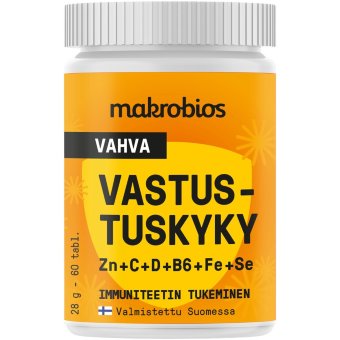 Усиленный комплекс для иммунитета Makrobios Vastustuskyky 60 табл Усиленный комплекс для иммунитета Makrobios Vastustuskyky 60 табл