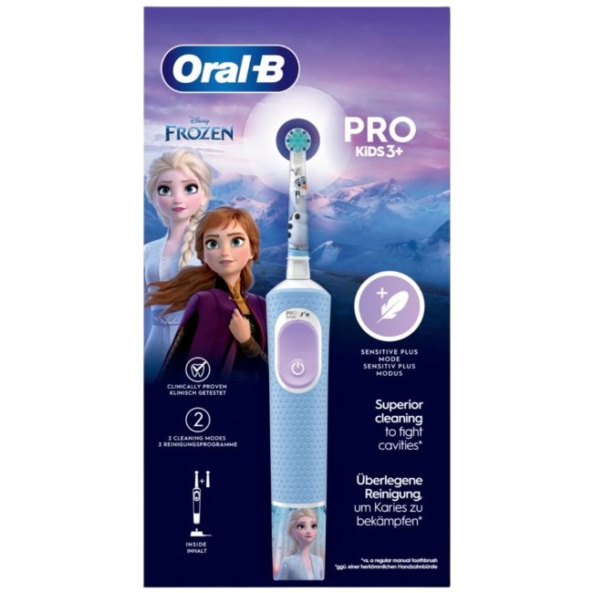 Электрическая зубная щетка Oral-B Vitality Pro Kids Frozen + сменная насадка Электрическая зубная щетка Oral-B Vitality Pro Kids Frozen + сменная насадка