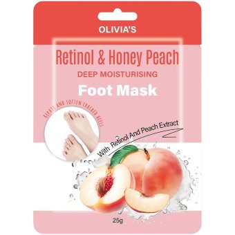 Маска для ног Olivia's с ретинолом, медом и персиком Маска для ног Olivia's с ретинолом, медом и персиком