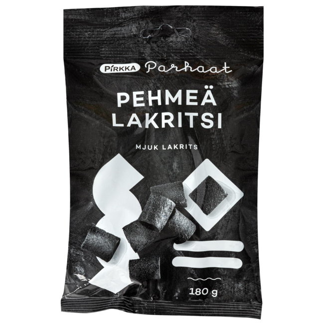 Лакричные конфеты Pirkka Parhaat 180 гр