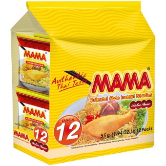 Лапша со вкусом курицы Mama (уп 12 шт) 660 гр