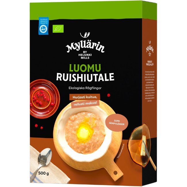 Органические ржаные хлопья Myllärin 500 гр