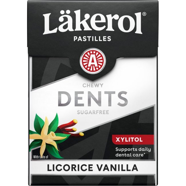 Лакричные пастилки с ванилью Läkerol Dents 85 г