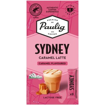 Кофейный напиток Paulig Sydney Caramel Latte с карамелью 8x16,5 гр Кофейный напиток Paulig Sydney Caramel Latte с карамелью 8x16,5 гр