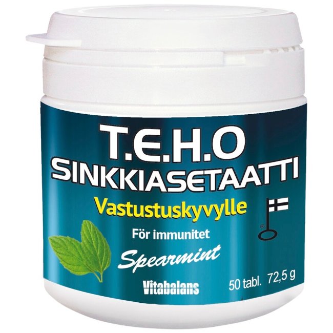 Ацетат цинка для иммунитета (мята) Teho Vitabalans 50 табл