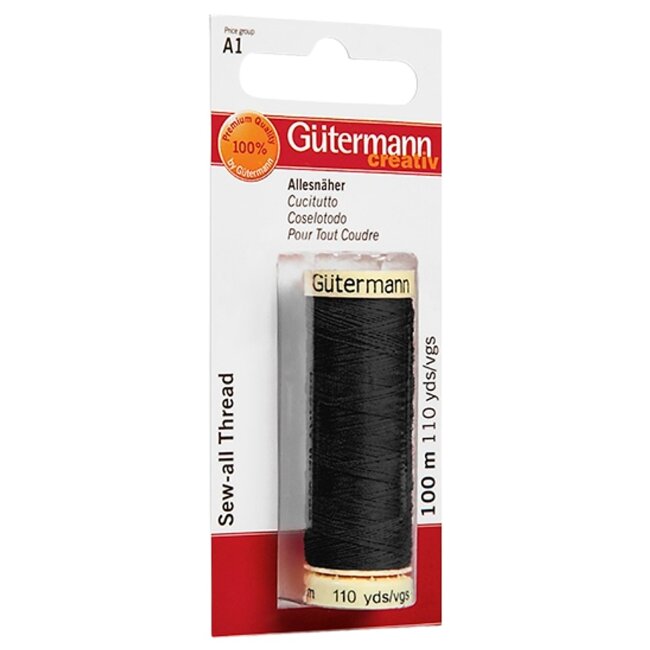 Универсальная швейная нить Gütermann 100 м полиэстер, черная