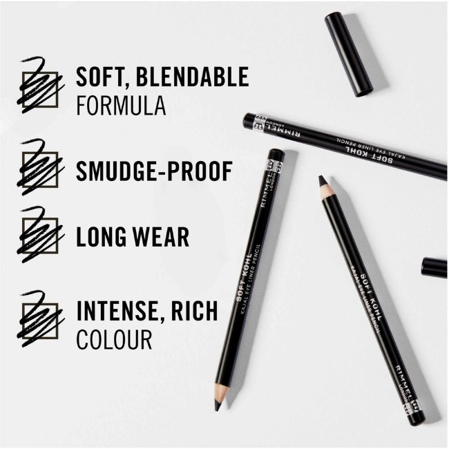 Карандаш для глаз Rimmel Soft Kohl 1,2 гр 061 jet black Карандаш для глаз Rimmel Soft Kohl 1,2 гр 061 jet black
