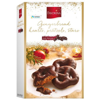Пряные пряники Favorina с тёмным шоколадом 500 гр Пряные пряники Favorina с тёмным шоколадом 500 гр