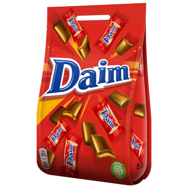 Конфеты с карамельной начинкой в шоколаде Daim 200 гр