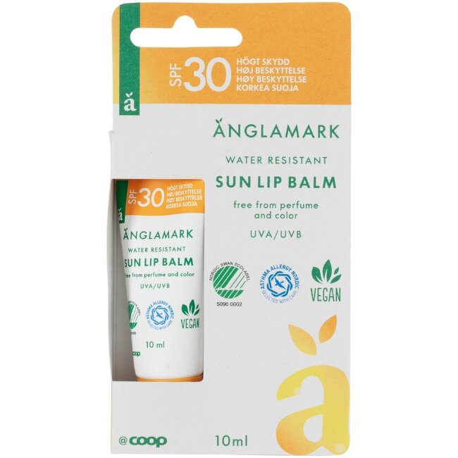 Бальзам для губ Änglamark Sun SPF30 10 мл Бальзам для губ Änglamark Sun SPF30 10 мл