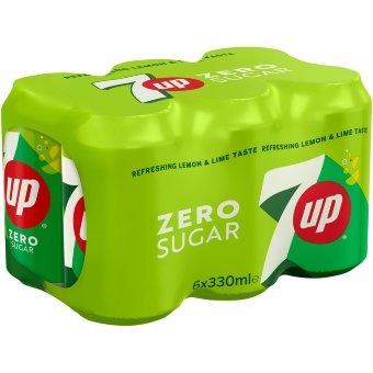 Газированный напиток 7UP Zero Sugar (уп 6 шт) 0,33 л