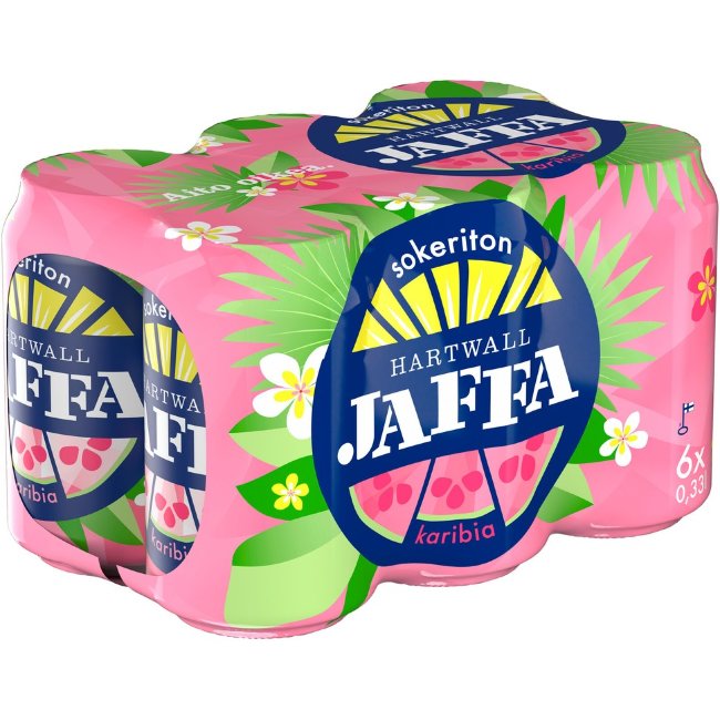 Напиток Hartwall Jaffa Karibia без сахара (уп 6 шт) 0,33 л