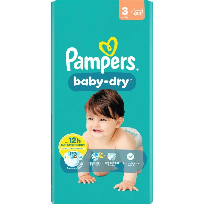 Подгузники Pampers Baby Dry S3 6-10 кг 54 шт