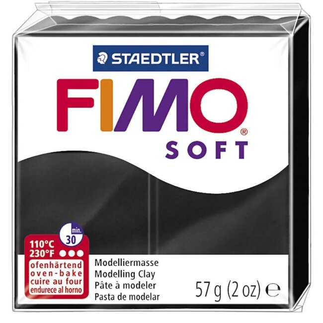 Мягкий пластилин Fimo Soft черный, 57 гр Мягкий пластилин Fimo Soft черный, 57 гр