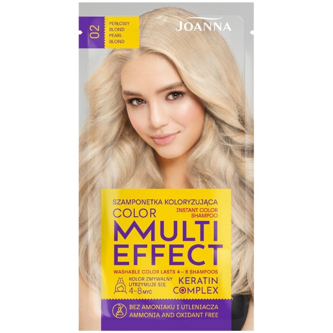 Тонирующий шампунь Joanna Multi Effect Pearl Blond 02 Тонирующий шампунь Joanna Multi Effect Pearl Blond 02