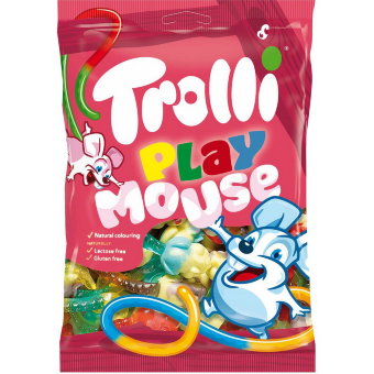 Конфеты жевательные Trolli мышки "PLAYMOUSE" 100 гр