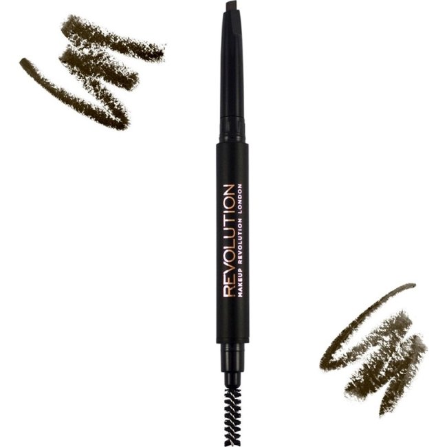 Карандаш для бровей Makeup Revolution Duo Medium Brown